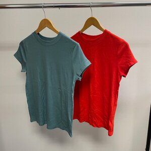 A New Day Set of 2 Short Sleeve Ribbed Tees